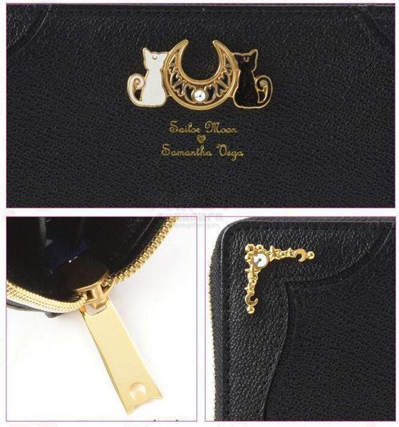 1 piece sailor moon wallet lady long purse female black white color cat pu leather for coin card clutch, Red;black
1 piece sailor moon wallet lady long purse female black white color cat pu leather for coin card clutch, Red;black