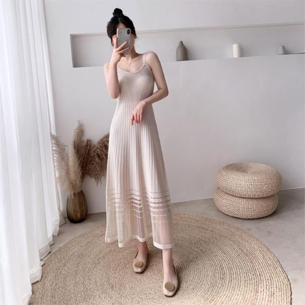 casual dresses philosophy 2021 spaghetti strap sleeveless knitted dress summer ice silk party sling, Black;gray
casual dresses philosophy 2021 spaghetti strap sleeveless knitted dress summer ice silk party sling, Black;gray