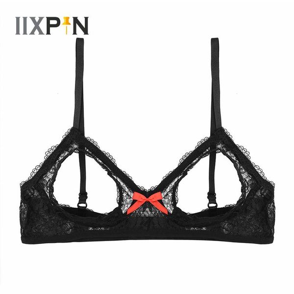 bras women black floral lace bra lingerie open bust triangle cup bralette soft comfortable wire-unlined top, Red;black
bras women black floral lace bra lingerie open bust triangle cup bralette soft comfortable wire-unlined top, Red;black