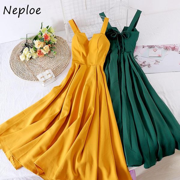 neploe design v-neck backless women dresses vintage solid color slim waist big swing dress chic back drawstring casual, Black;gray
neploe design v-neck backless women dresses vintage solid color slim waist big swing dress chic back drawstring casual, Black;gray