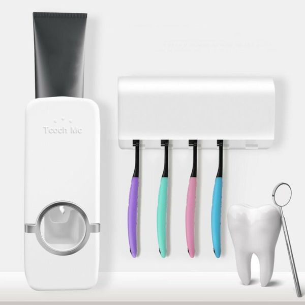 bath accessory set 1set toothbrush holder automatic toothpaste dispenser wall mount storage rack tooth brush organizer bathroom accessories
bath accessory set 1set toothbrush holder automatic toothpaste dispenser wall mount storage rack tooth brush organizer bathroom accessories