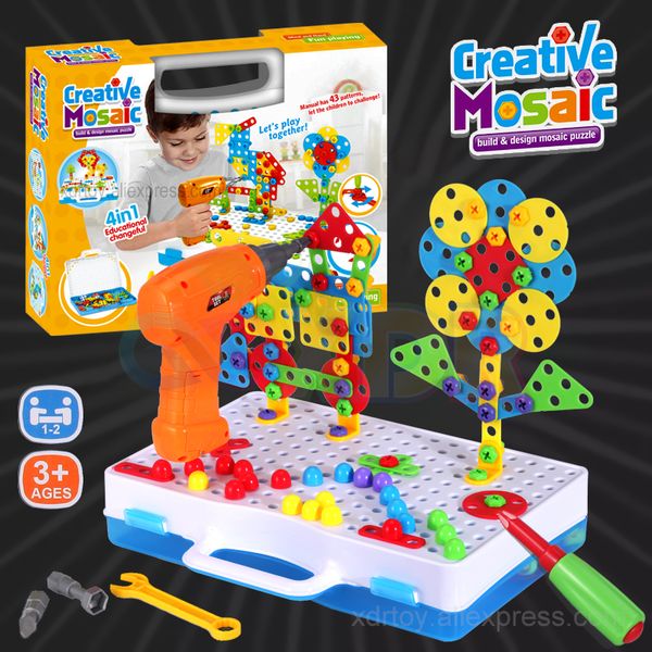 boy electric drill toy diy creative mosaic design puzzle set screw & nut group disassembly toys for kids children christmas gift
boy electric drill toy diy creative mosaic design puzzle set screw & nut group disassembly toys for kids children christmas gift