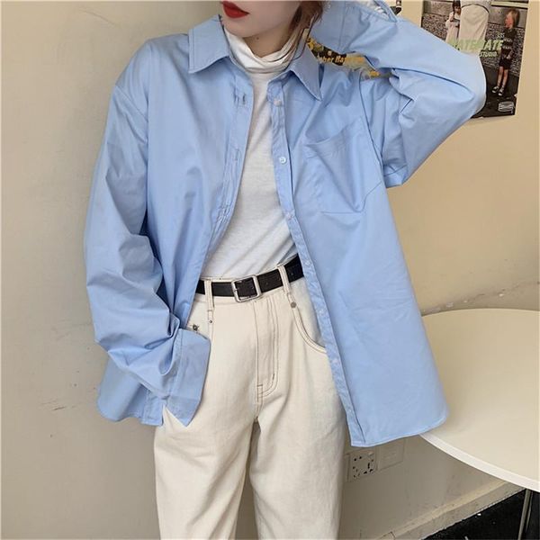 women's blouses & shirts ol work wear white blue blouse 2021 long sleeve turn-down collar formal elegant ladies female basic shirt
women's blouses & shirts ol work wear white blue blouse 2021 long sleeve turn-down collar formal elegant ladies female basic shirt