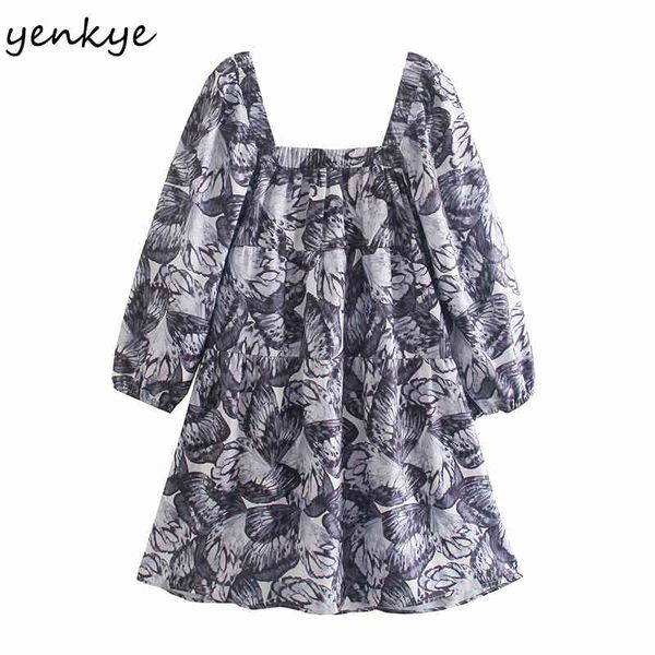 spring women vintage floral print dress female square neck puff sleeve vestido mujer casual loose short plus size 210430, Black;gray
spring women vintage floral print dress female square neck puff sleeve vestido mujer casual loose short plus size 210430, Black;gray