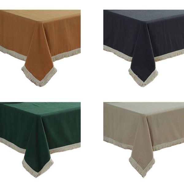 table cloth simple solid color tablecloth washable cotton tassel dustproof cover decor
table cloth simple solid color tablecloth washable cotton tassel dustproof cover decor