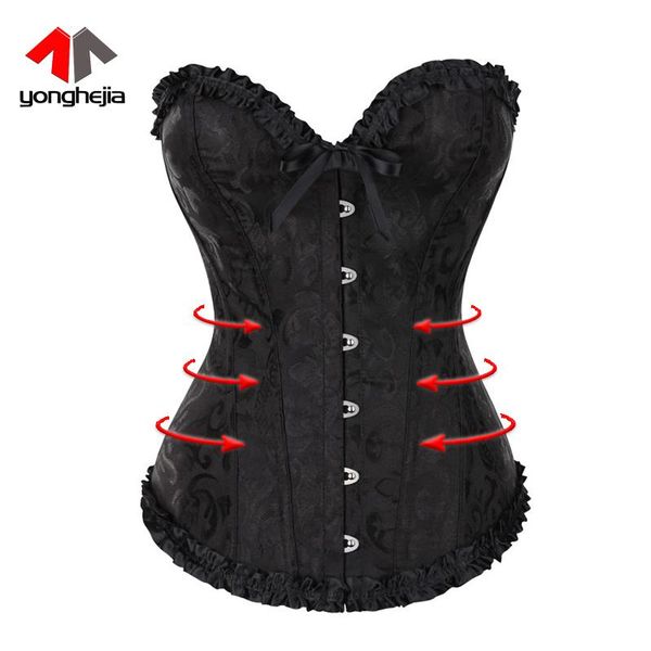 women's shapers corset lace plus size erotic hook floral women bustier lingerie brocade victorian fashion waist trainer, Black;white
women's shapers corset lace plus size erotic hook floral women bustier lingerie brocade victorian fashion waist trainer, Black;white