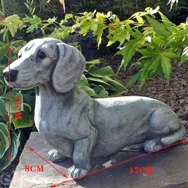 garden decorations high dachshund statue decor resin crafts dog lover gift sculpture patio lawn courtyard home decoration uej