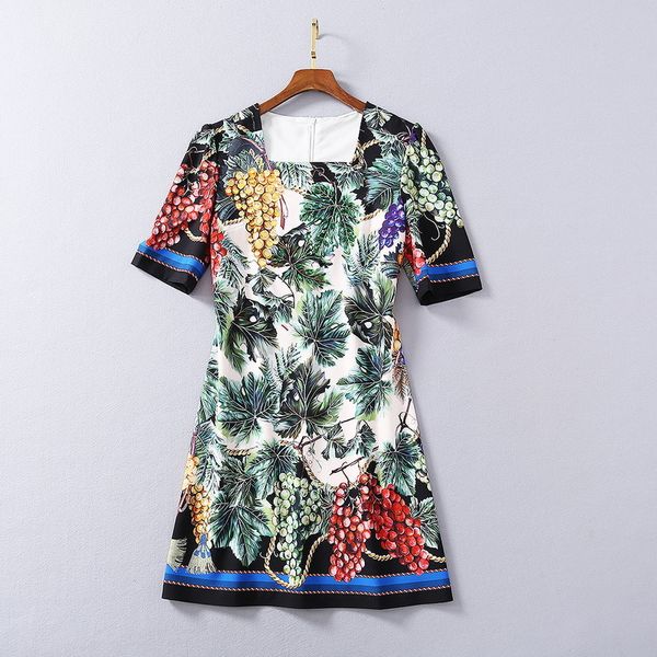 casual dresses europe and the united states women's clothing new spring short sleeved square collar grape print nail bead fashion dress, Black;gray
casual dresses europe and the united states women's clothing new spring short sleeved square collar grape print nail bead fashion dress, Black;gray