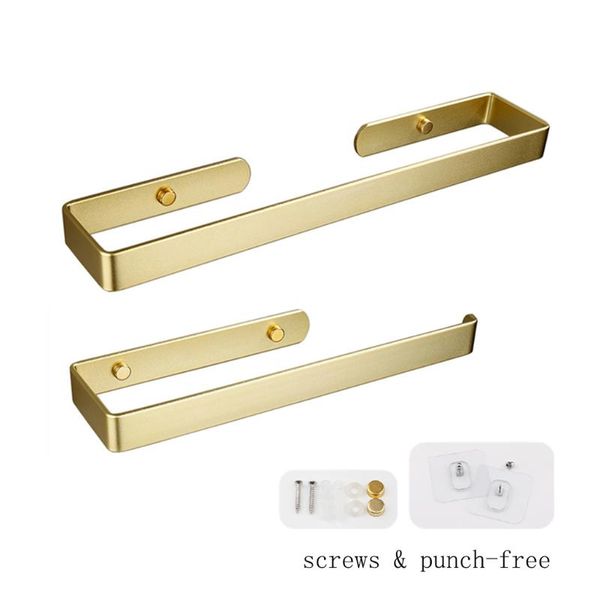 bath accessory set 2pcs golden towel holder rack bar hand paper hanger with screw and no drill adhesive hook for kitchen bathroom hardware
bath accessory set 2pcs golden towel holder rack bar hand paper hanger with screw and no drill adhesive hook for kitchen bathroom hardware