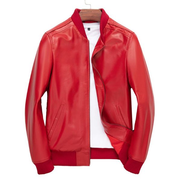 fashion baseball genuine leather jacket red classic sports clothing young man autumn coat men's & faux, Black
fashion baseball genuine leather jacket red classic sports clothing young man autumn coat men's & faux, Black