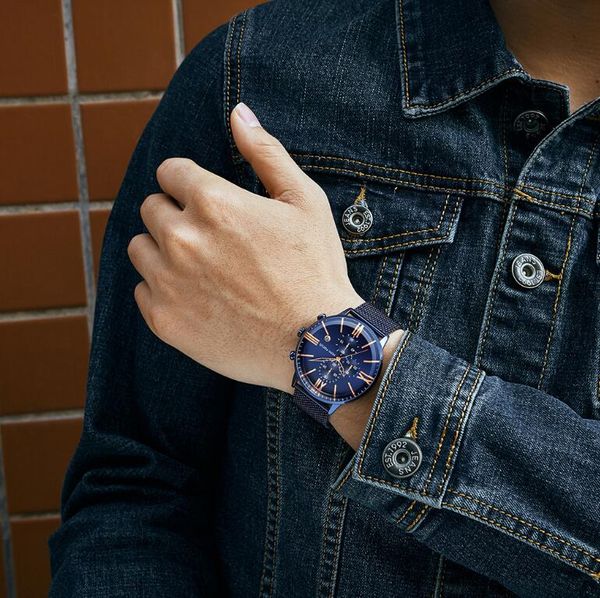 men fashion mesh strap watches business & casual quartz daily decor wristwatch date male clock relogio masculino, Slivery;brown
men fashion mesh strap watches business & casual quartz daily decor wristwatch date male clock relogio masculino, Slivery;brown