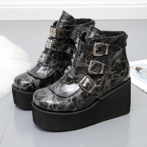 boots 2021autumn winter women's short colorful thick-soled wedge high heels with belt buckle fashion, Black
boots 2021autumn winter women's short colorful thick-soled wedge high heels with belt buckle fashion, Black
