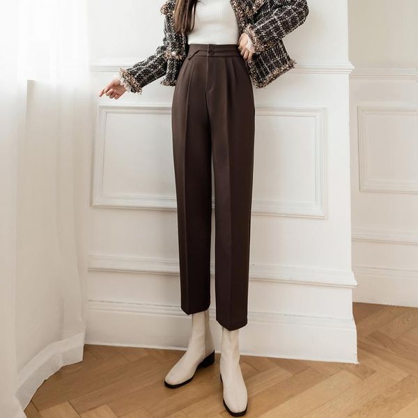 women's pants & capris fashon y2k women 2021 autumn winter thick woolen casual trousers female korean version high waist harajuku 36f, Black;white
women's pants & capris fashon y2k women 2021 autumn winter thick woolen casual trousers female korean version high waist harajuku 36f, Black;white