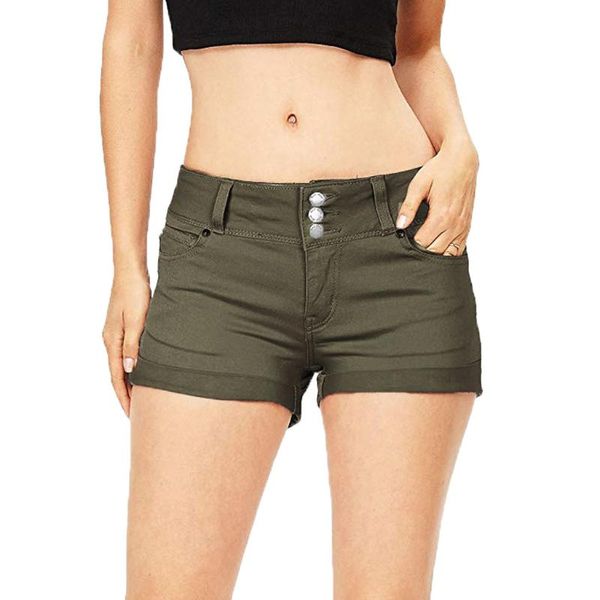 women's shorts denim army green high waist summer casual pocket mini ladies leg-openings plus size button, White;black
women's shorts denim army green high waist summer casual pocket mini ladies leg-openings plus size button, White;black