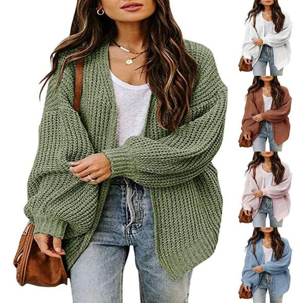 women's knits & tees fashion long sleeve knitwear loose solid color cardigan lantern sweater coat autumn winter warm knitted jacket#g3, White
women's knits & tees fashion long sleeve knitwear loose solid color cardigan lantern sweater coat autumn winter warm knitted jacket#g3, White