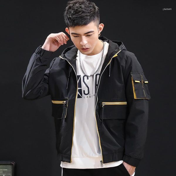 men's jackets casual hooded jacket men hip hop streetwear harajuku outdoor cargo pocket spring autumn coat male clothing1, Black;brown
men's jackets casual hooded jacket men hip hop streetwear harajuku outdoor cargo pocket spring autumn coat male clothing1, Black;brown