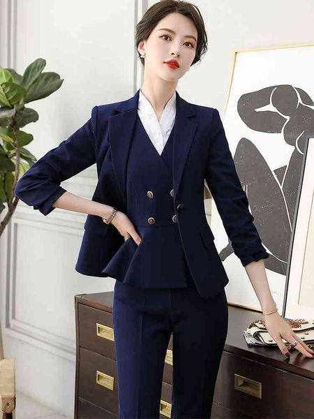 pant striking women's pants blazer and suit business career 3 piece set for spring winter, White
pant striking women's pants blazer and suit business career 3 piece set for spring winter, White