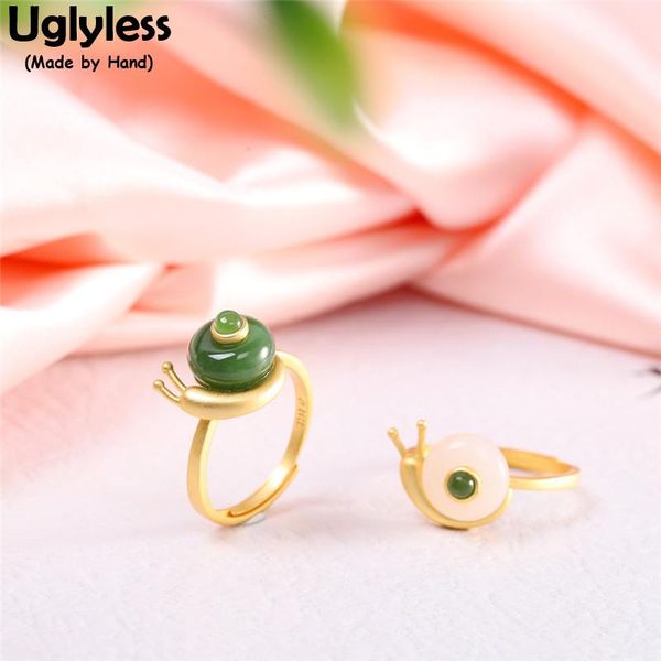 uglyless creative snail rings for women natural jade jasper animals open gold 925 silver gemstones jewelry lovely gift cluster, Golden;silver
uglyless creative snail rings for women natural jade jasper animals open gold 925 silver gemstones jewelry lovely gift cluster, Golden;silver