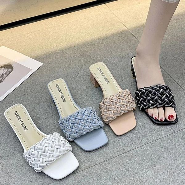 women pumps solid thick heel 5cm weave design summer fashion sandals open toe slippers heels luxury prom woman shoes, Black
women pumps solid thick heel 5cm weave design summer fashion sandals open toe slippers heels luxury prom woman shoes, Black