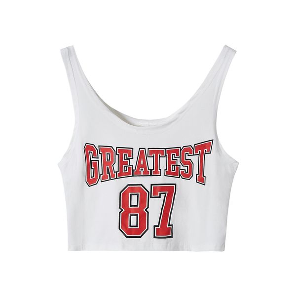 2022 new style plus size women's fat mm short printed letter vest, outer wear suspenders, inner wear, White
2022 new style plus size women's fat mm short printed letter vest, outer wear suspenders, inner wear, White