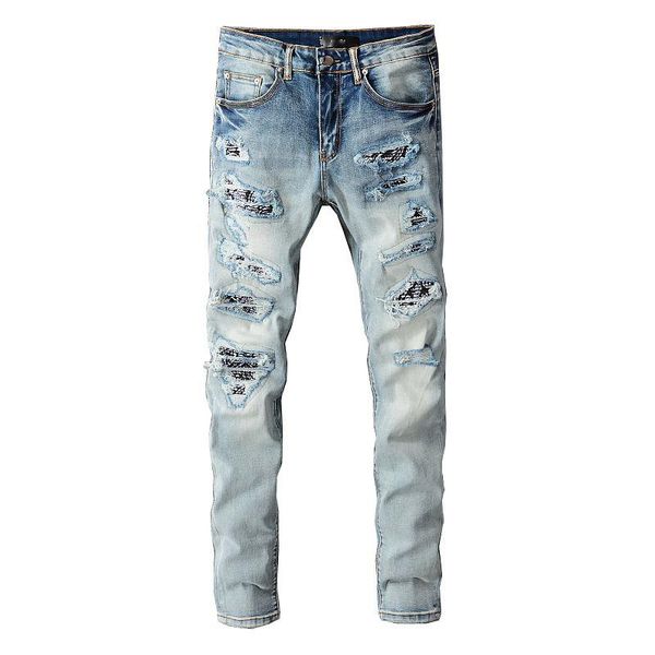 men's jeans motorcycle pants punk hip hop ripped designer pant light blue street retro stitching
men's jeans motorcycle pants punk hip hop ripped designer pant light blue street retro stitching