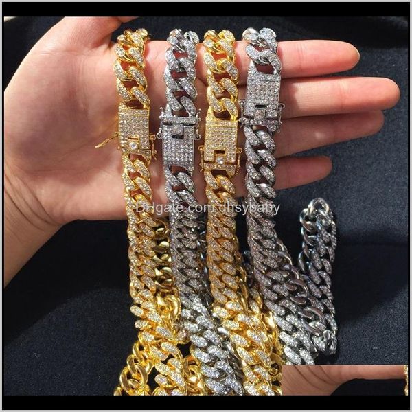 necklaces & pendants mens iced out chain hip hop jewelry bracelets rose gold sier miami cuban link chains necklace drop delivery 2021 shmnw, Silver
necklaces & pendants mens iced out chain hip hop jewelry bracelets rose gold sier miami cuban link chains necklace drop delivery 2021 shmnw, Silver