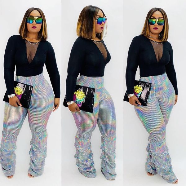 est bling sequins sier women pants fashionable high waist striaght full length heaps of spring autumn, Black;white
est bling sequins sier women pants fashionable high waist striaght full length heaps of spring autumn, Black;white