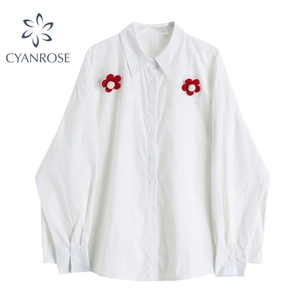 white cardigan women's blouses 3d print flower spliced loose sweet shirts female long sleeve fashion streetwear ins blusas 210515
white cardigan women's blouses 3d print flower spliced loose sweet shirts female long sleeve fashion streetwear ins blusas 210515