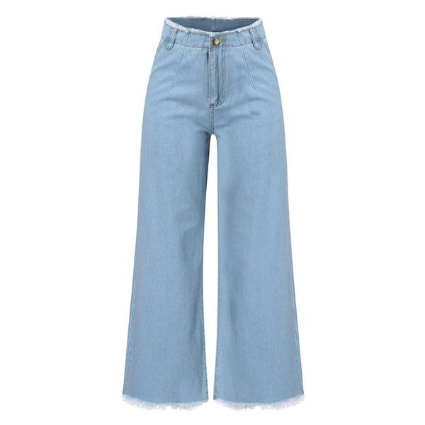 women's pants & capris women flare high waist denim jeans button drawstring bell bottom loose zipper leggings pantalones de mujer, Black;white