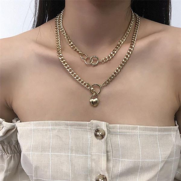 pendant necklaces european and american jewelry simple love lock female double temperament lady small fresh necklaceb443, Silver
pendant necklaces european and american jewelry simple love lock female double temperament lady small fresh necklaceb443, Silver