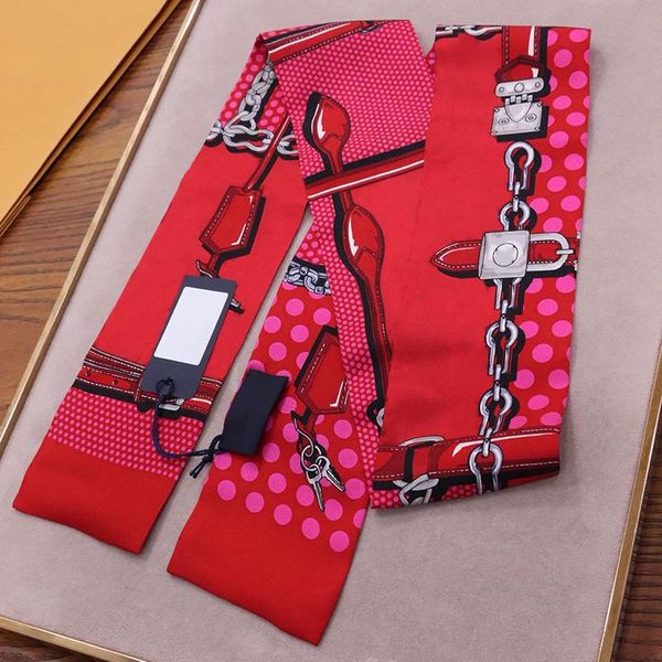 small silk scarf ladies fashion grade twill ribbon classic forever brand bag handle multi-functional headband 120*7cm, Blue;gray
small silk scarf ladies fashion grade twill ribbon classic forever brand bag handle multi-functional headband 120*7cm, Blue;gray