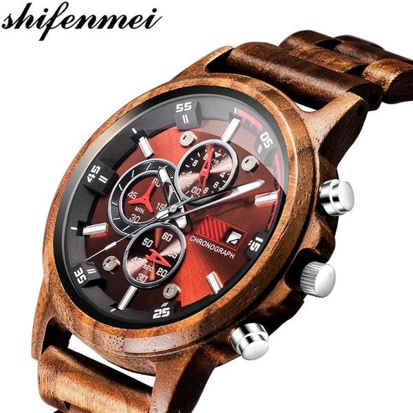 wristwatches shifenmei wood watch men luxury military sport satch quartz wooden male fashion casual date timepieces, Slivery;brown
wristwatches shifenmei wood watch men luxury military sport satch quartz wooden male fashion casual date timepieces, Slivery;brown