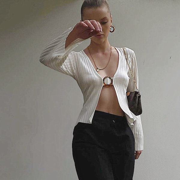 fashion spring v-neck stitching hollow slim white knitted long sleeve crop women tshirt 210508
fashion spring v-neck stitching hollow slim white knitted long sleeve crop women tshirt 210508
