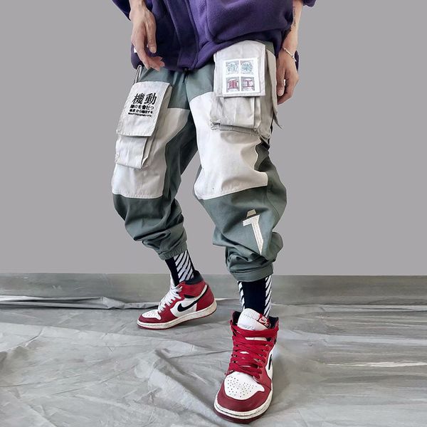 men's pants stitching overalls male restoring ancient ways embroidery cargo pocket mobile pants leisure beam harajuku clothes d8qb, Black
men's pants stitching overalls male restoring ancient ways embroidery cargo pocket mobile pants leisure beam harajuku clothes d8qb, Black