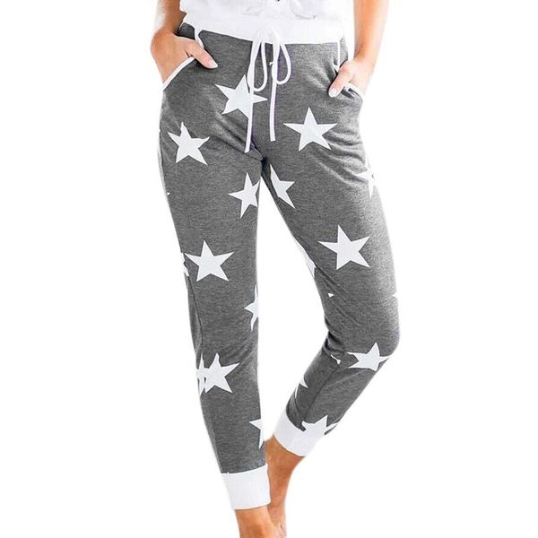 stars printed women pants pockets drawstring high waist casual pencil full length ladies sports trousers women's & capris, Black;white
stars printed women pants pockets drawstring high waist casual pencil full length ladies sports trousers women's & capris, Black;white