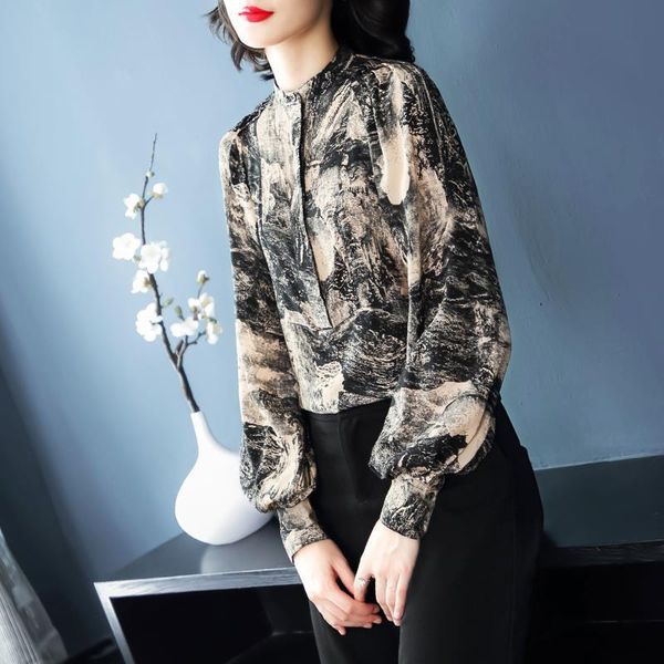spring fall womens female stand collar floral printed imitation silk long sleeve blouse shirt , 3xl blouses for woman women's & shi, White
spring fall womens female stand collar floral printed imitation silk long sleeve blouse shirt , 3xl blouses for woman women's & shi, White
