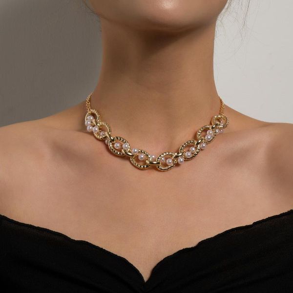 chains women summer party jewelry imitation pearl twist chain short necklace fashion clavicle anniversary girlfriend student gift, Silver
chains women summer party jewelry imitation pearl twist chain short necklace fashion clavicle anniversary girlfriend student gift, Silver