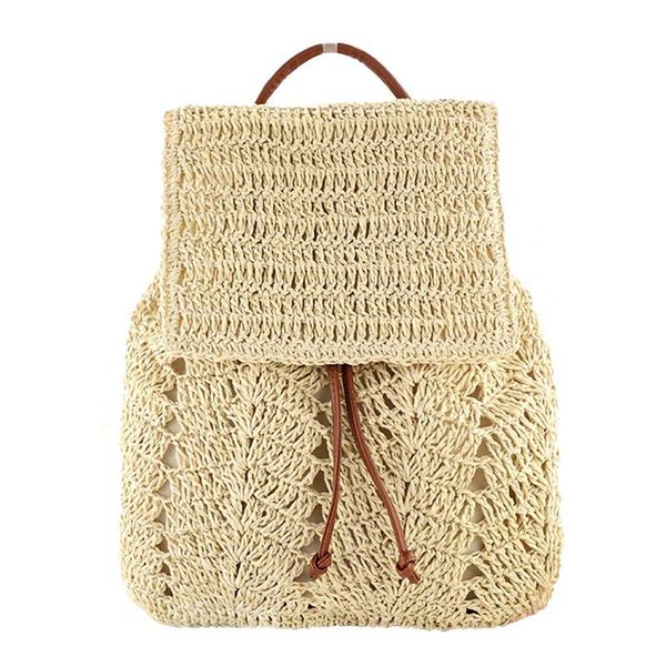 backpack women summer beach casual straw backpack, lightweight drawstring shoulder bag crochet flap daypack, beige/brown
backpack women summer beach casual straw backpack, lightweight drawstring shoulder bag crochet flap daypack, beige/brown
