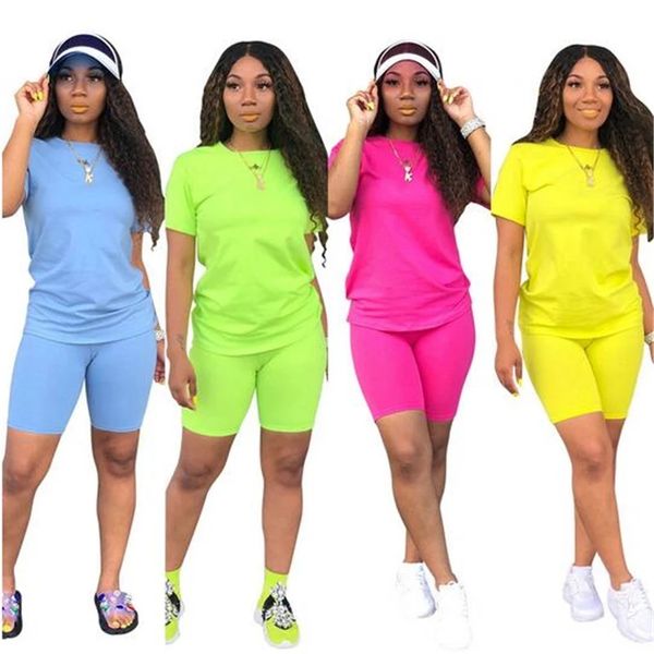 tracksuits two-piece candy color women's clothing short-sleeved crew neck t-shirt tight-fitting shorts simple style tracksuit outfits, Gray
tracksuits two-piece candy color women's clothing short-sleeved crew neck t-shirt tight-fitting shorts simple style tracksuit outfits, Gray