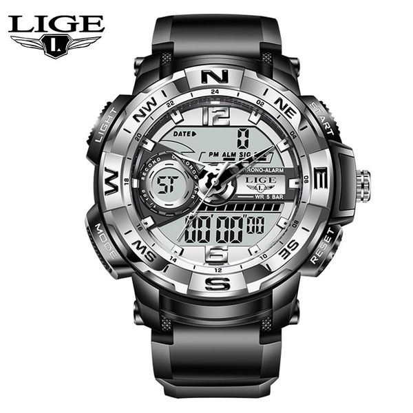 wristwatches lige 2021 men sports watch dual display watches analog digital led electronic quartz waterproof military clock, Slivery;brown
wristwatches lige 2021 men sports watch dual display watches analog digital led electronic quartz waterproof military clock, Slivery;brown