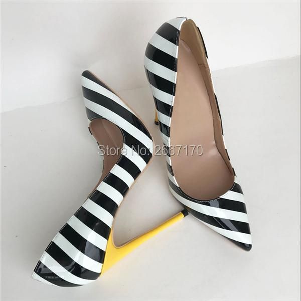 black and white striped patent leather women pumps pointed toe slip on tacones stiletto party dress ladies shoes high heel
black and white striped patent leather women pumps pointed toe slip on tacones stiletto party dress ladies shoes high heel