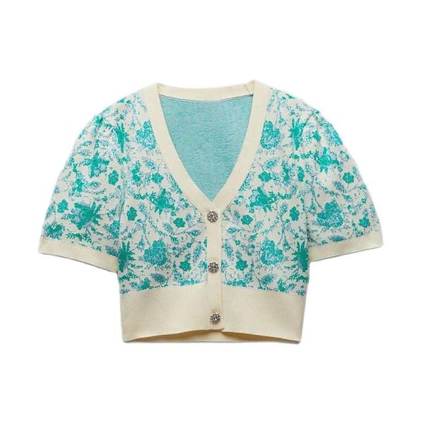 women's knits & tees diyig woman 2021 summer fashion fashionable v-neck buckle jacquard knitted cardigan sweater, White
women's knits & tees diyig woman 2021 summer fashion fashionable v-neck buckle jacquard knitted cardigan sweater, White