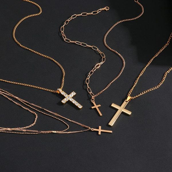 chains bfh 2021 fashion classic cross necklace for women men stainless steel chain pendant necklaces jewelry accessories wholesale, Silver
chains bfh 2021 fashion classic cross necklace for women men stainless steel chain pendant necklaces jewelry accessories wholesale, Silver