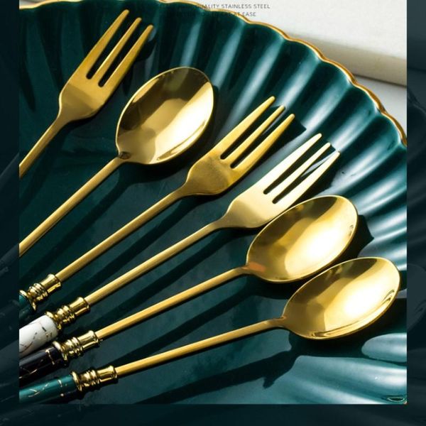 tableware stainless steel cutlery creative marbled spoon light luxury coffee fruit fork dinnerware sets
tableware stainless steel cutlery creative marbled spoon light luxury coffee fruit fork dinnerware sets
