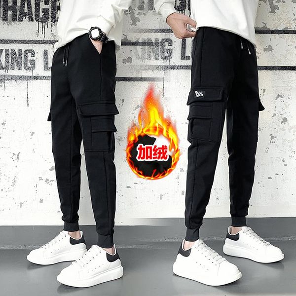 men's pants korean slim fit men harem autumn winter thick warm joggers hip hop all match side pockets casual trousers streetwear 36-28, Black
men's pants korean slim fit men harem autumn winter thick warm joggers hip hop all match side pockets casual trousers streetwear 36-28, Black