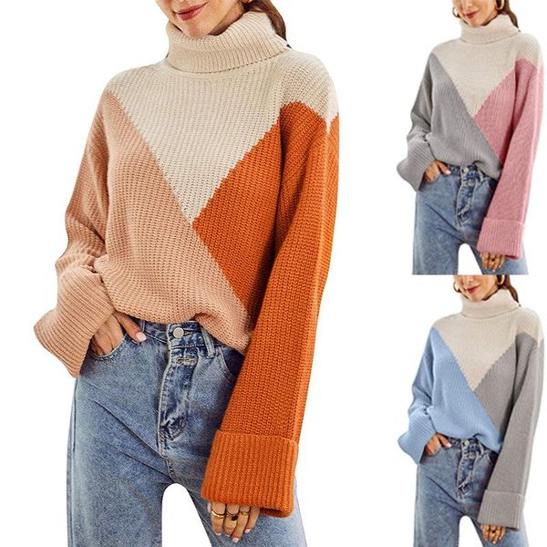 women's sweaters turtle winter 2021 pullover woman sweater harajuku patchwork women knitted high fashion female loose jumper, White;black
women's sweaters turtle winter 2021 pullover woman sweater harajuku patchwork women knitted high fashion female loose jumper, White;black