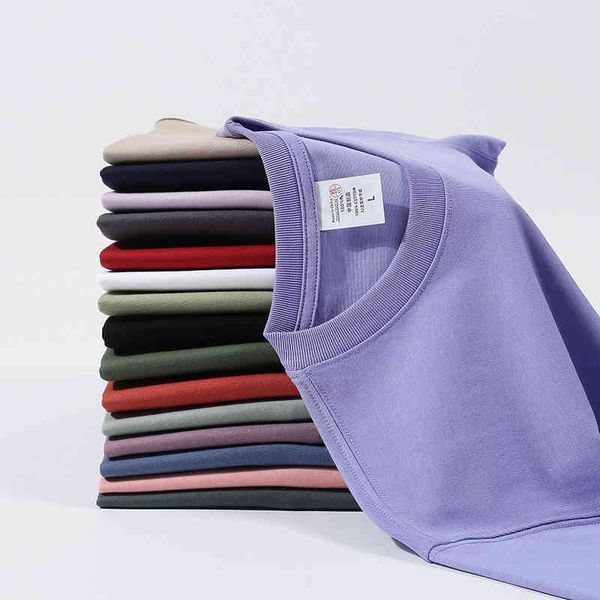 260g32 thread count double yarn cotton sweater men's loose fashion brand solid color round neck t-shirt, White;black
260g32 thread count double yarn cotton sweater men's loose fashion brand solid color round neck t-shirt, White;black
