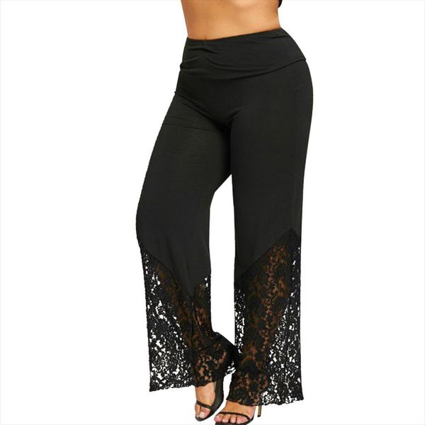 plus size 5xl lace stitching womens pants black wide leg leggings trousers casual larg flare long cargo, Black;white
plus size 5xl lace stitching womens pants black wide leg leggings trousers casual larg flare long cargo, Black;white