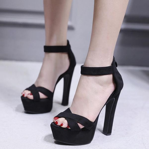 summer catwalk model shoes 15 cm hate high sandals female fish mouth waterproof platform heels, Black
summer catwalk model shoes 15 cm hate high sandals female fish mouth waterproof platform heels, Black