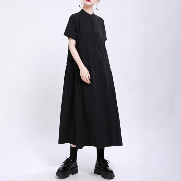 party dresses dress women's summer 2021 japanese style solid color splicing fashion loose casual single-breasted stand-up collar simple, White;black
party dresses dress women's summer 2021 japanese style solid color splicing fashion loose casual single-breasted stand-up collar simple, White;black